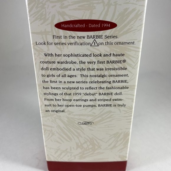Barbie Debut 1959 Hallmark Ornament NIB - Picture 3 of 4